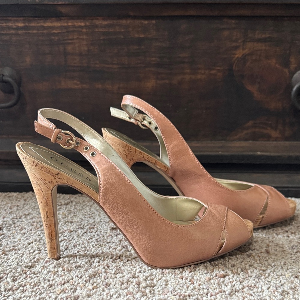 Guess Women's Mauve Slingback Heels - Picture 5 of 10